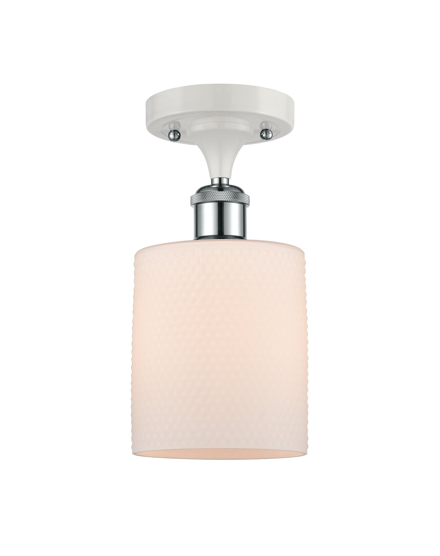 Ballston Semi-Flush Mount White Chrome