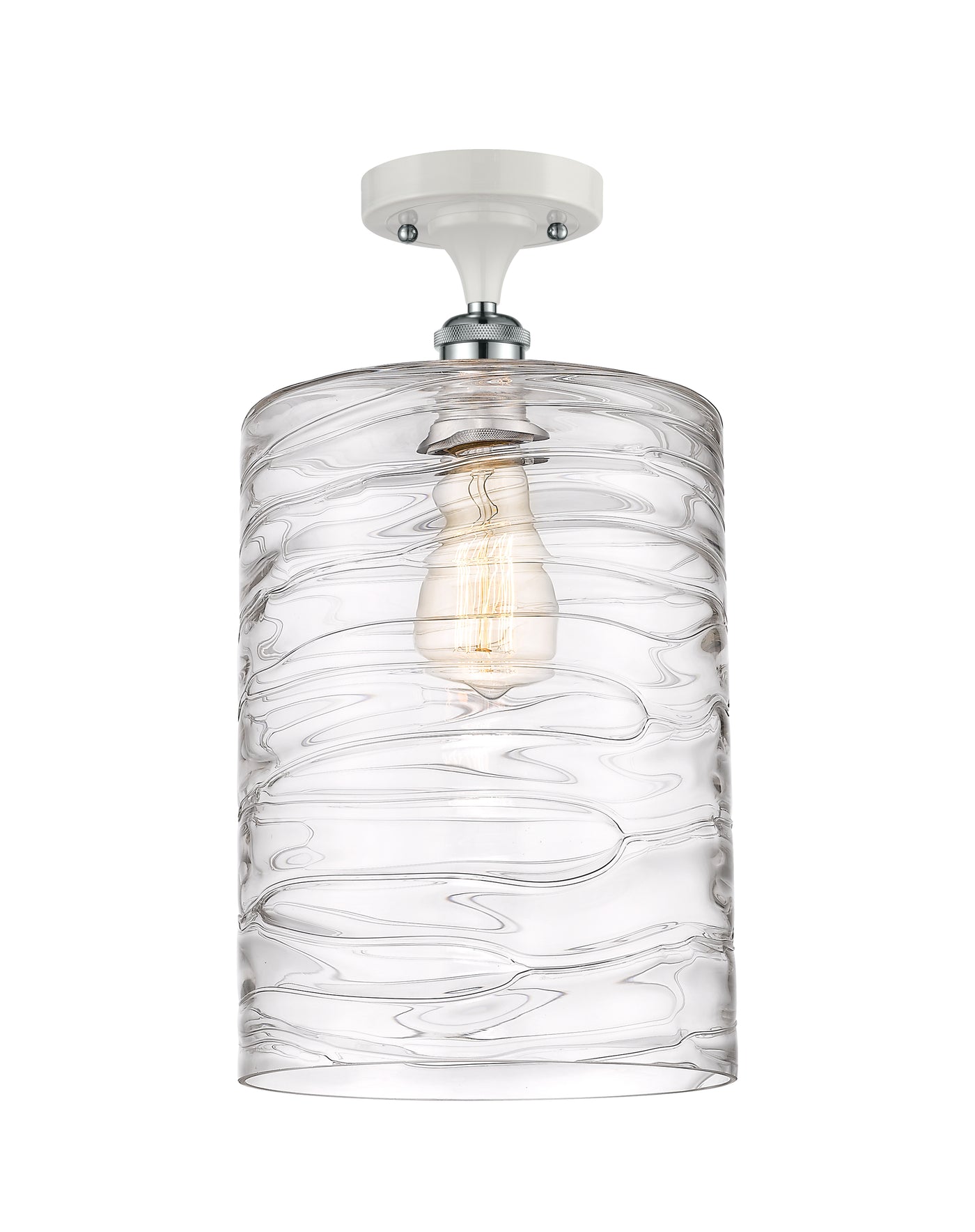 Ballston Semi-Flush Mount - Brass Glass Elegance