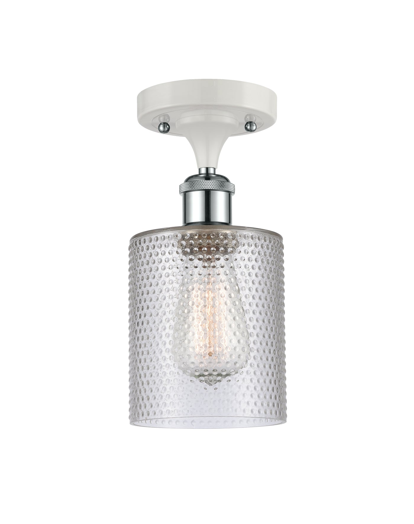 Ballston Semi-Flush Mount White Chrome