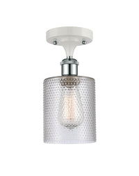 Ballston Semi-Flush Mount White Chrome
