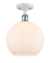 Ballston Semi-Flush Mount White Chrome