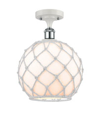 Ballston Semi-Flush Mount White Chrome