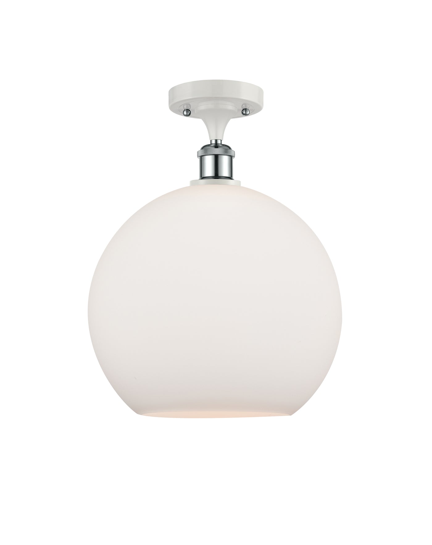 Ballston Semi-Flush Mount White Chrome
