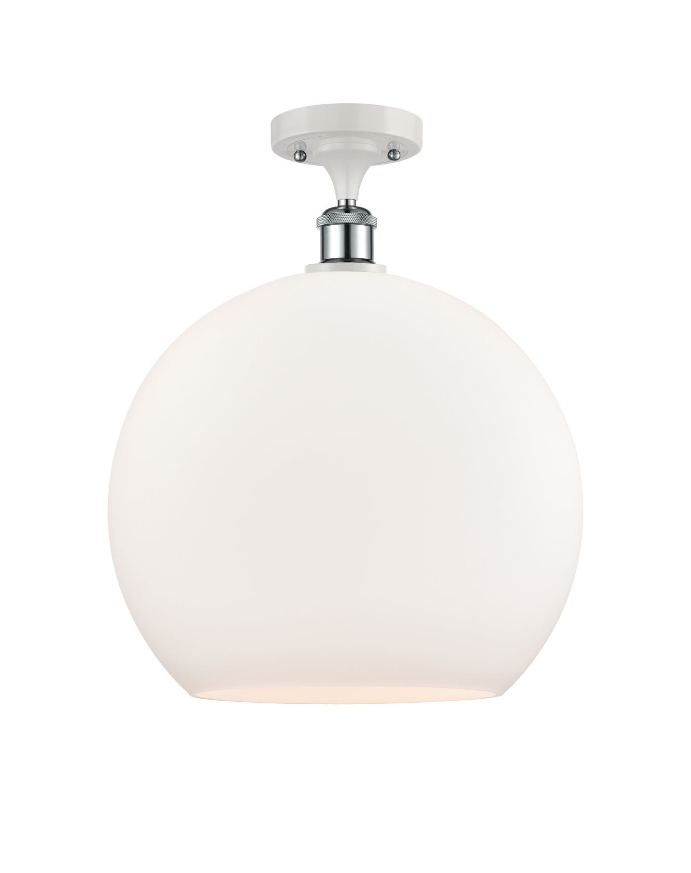 Ballston Semi-Flush Mount White Chrome