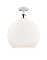 Ballston Semi-Flush Mount White Chrome