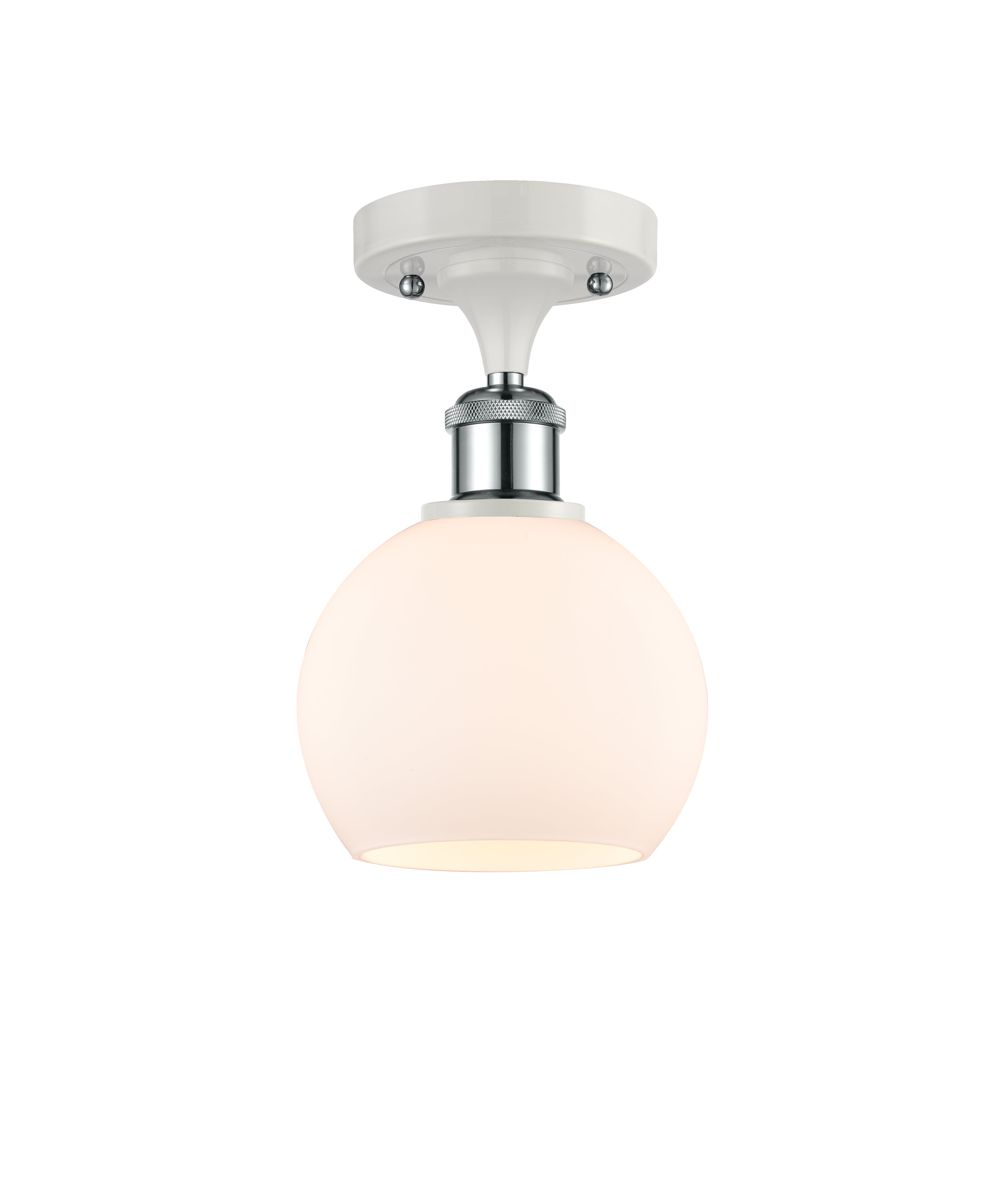 Ballston Semi-Flush Mount White Chrome