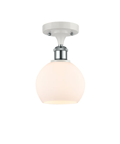 Ballston Semi-Flush Mount White Chrome