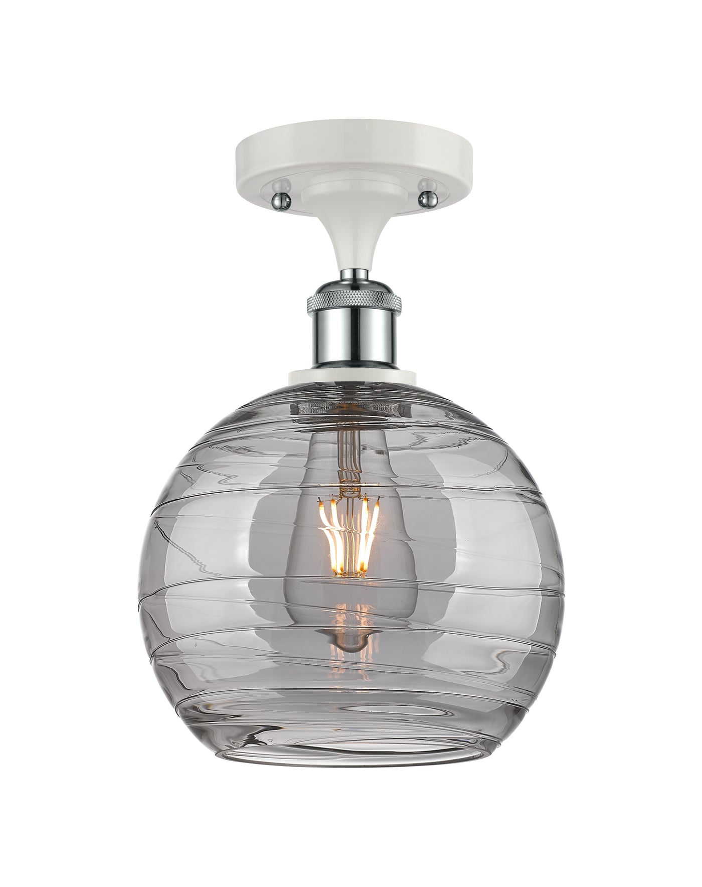 Ballston Semi-Flush Mount White Chrome