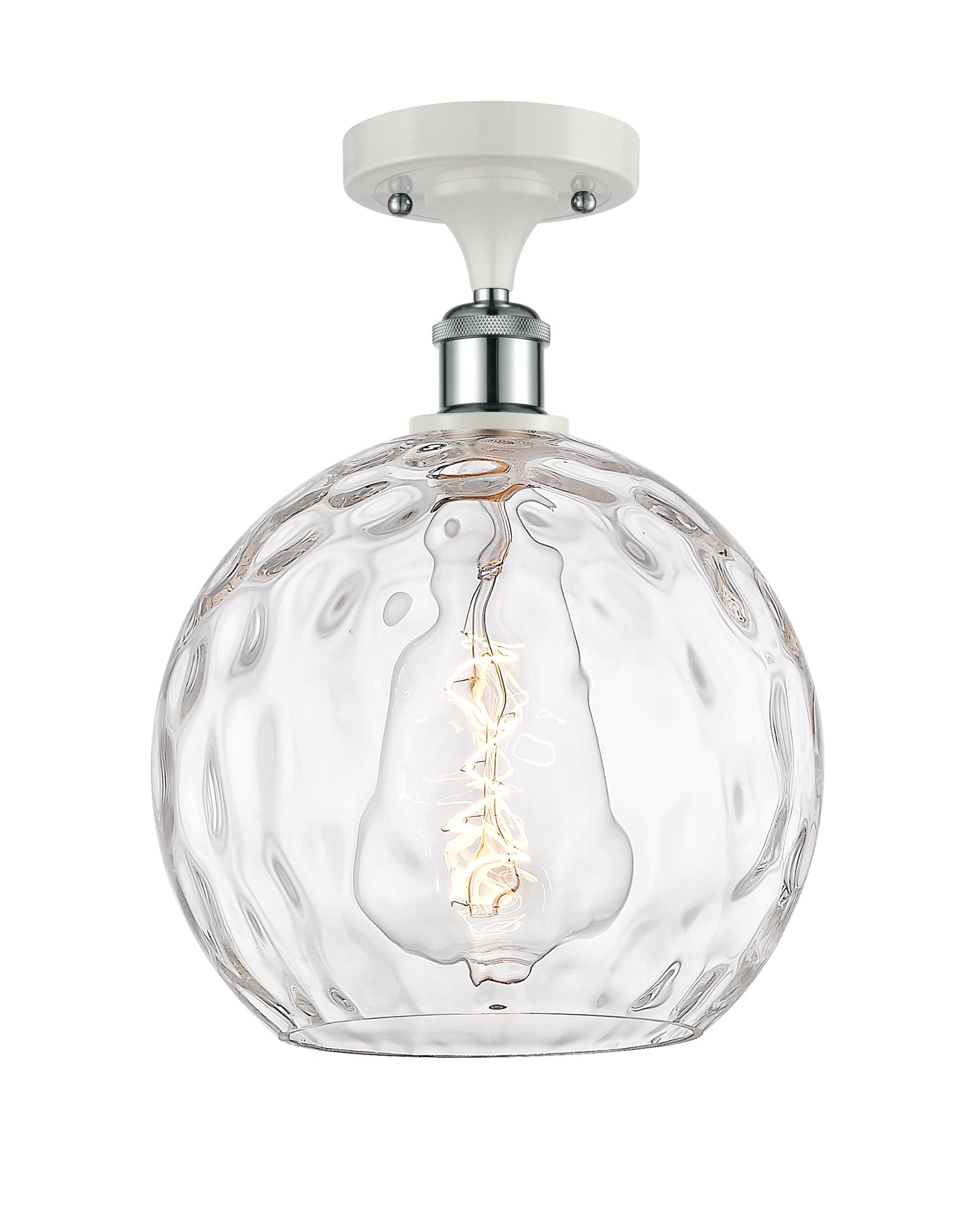 Ballston Semi-Flush Mount White Chrome