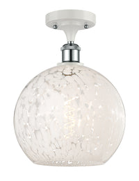 Ballston Semi-Flush Mount White Polished Chrome