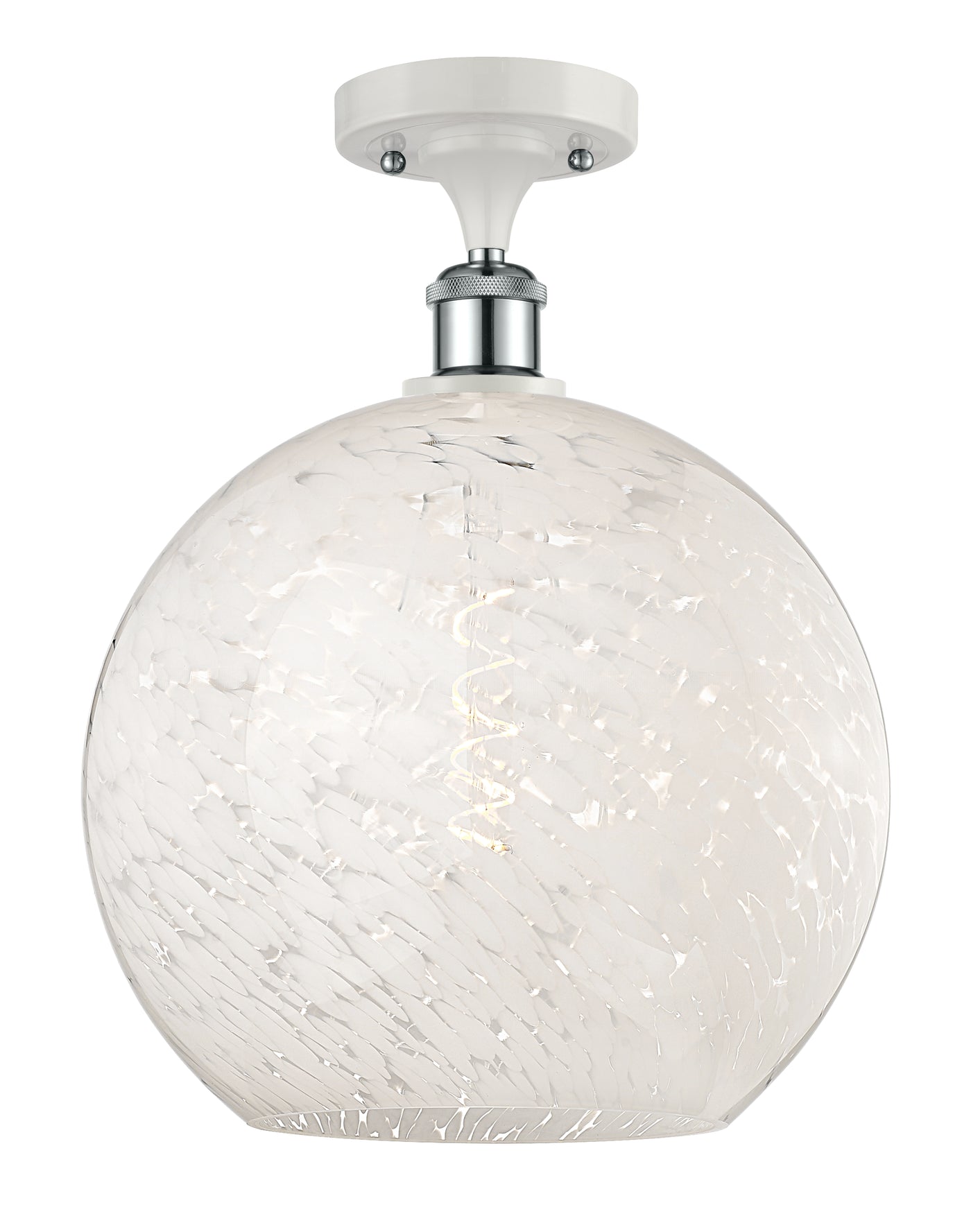 Ballston Semi-Flush Mount White Mouchette