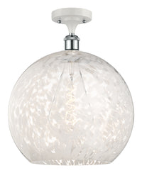 Ballston Semi-Flush Mount White Polished Chrome