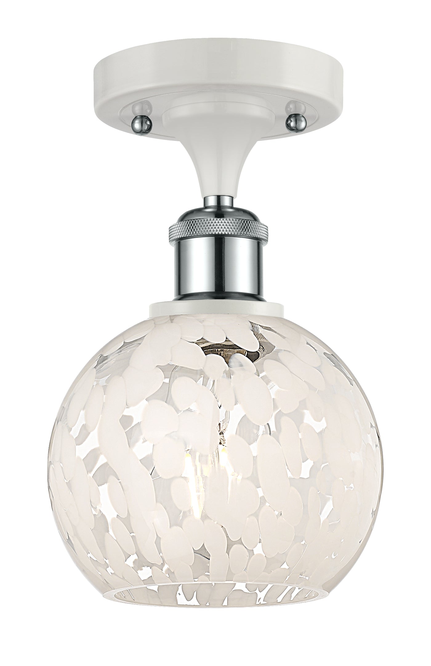 Ballston Semi-Flush Mount White Polished