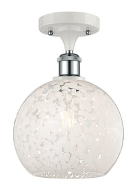 Ballston Semi-Flush Mount White Polished Chrome