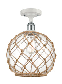 Ballston Semi-Flush Mount White Chrome