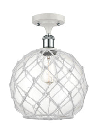 Ballston Semi-Flush Mount White Chrome