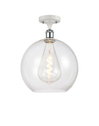 Ballston Semi-Flush Mount White Chrome