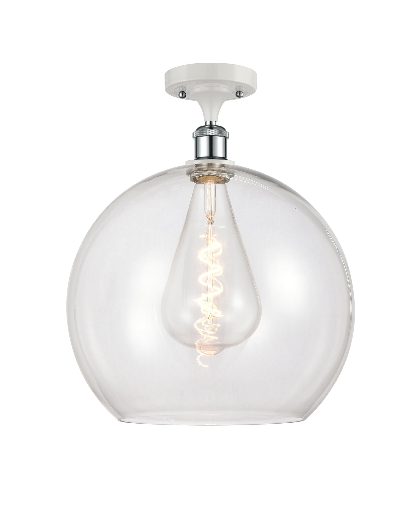 Ballston Semi-Flush Mount White Finish
