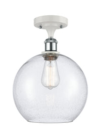 Ballston Semi-Flush Mount White Chrome Finish