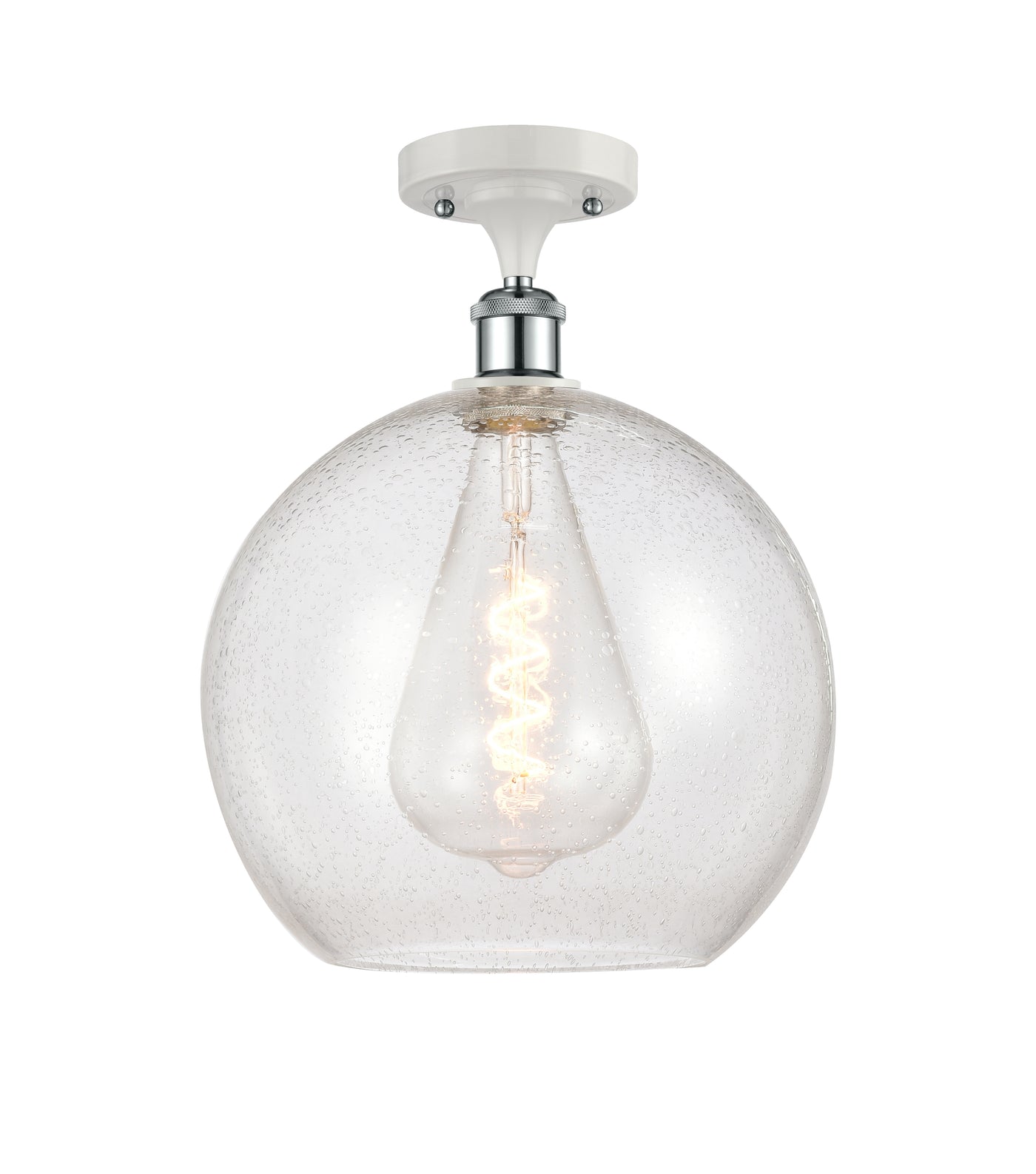 Ballston Semi-Flush Mount White Chrome