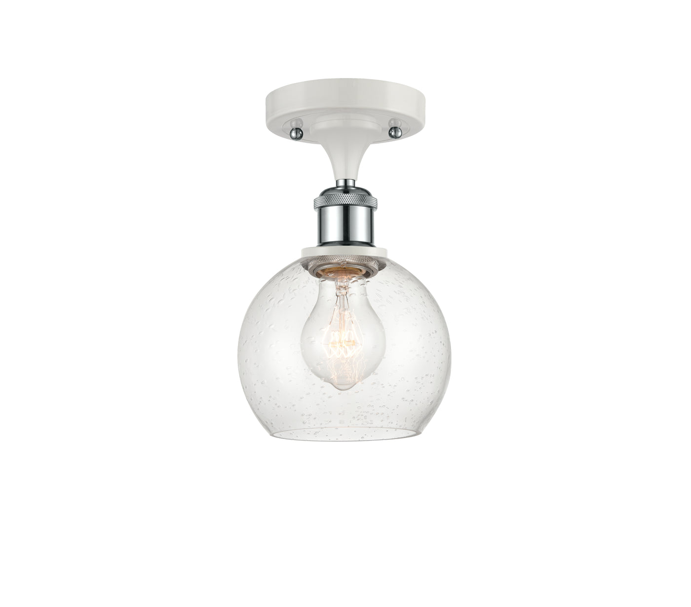 Ballston Semi-Flush Mount White Chrome