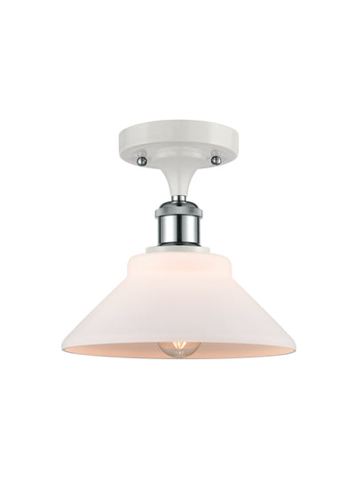 Ballston Semi-Flush Mount White Cast Brass