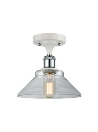 Ballston Semi-Flush Mount White Cast Brass