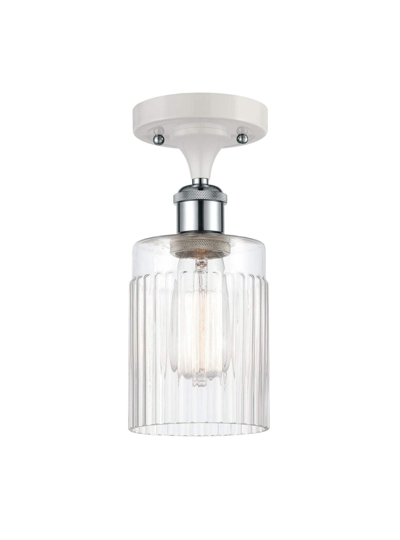 Ballston Semi-Flush Mount White Chrome