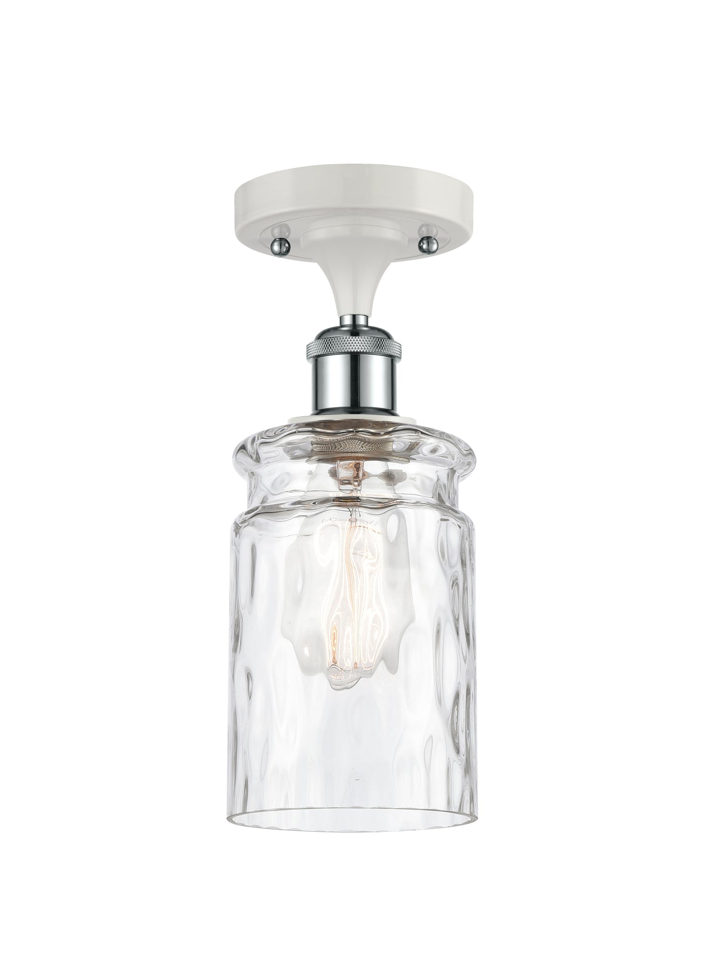 Ballston Semi-Flush Mount White Chrome