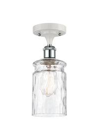 Ballston Semi-Flush Mount White Chrome