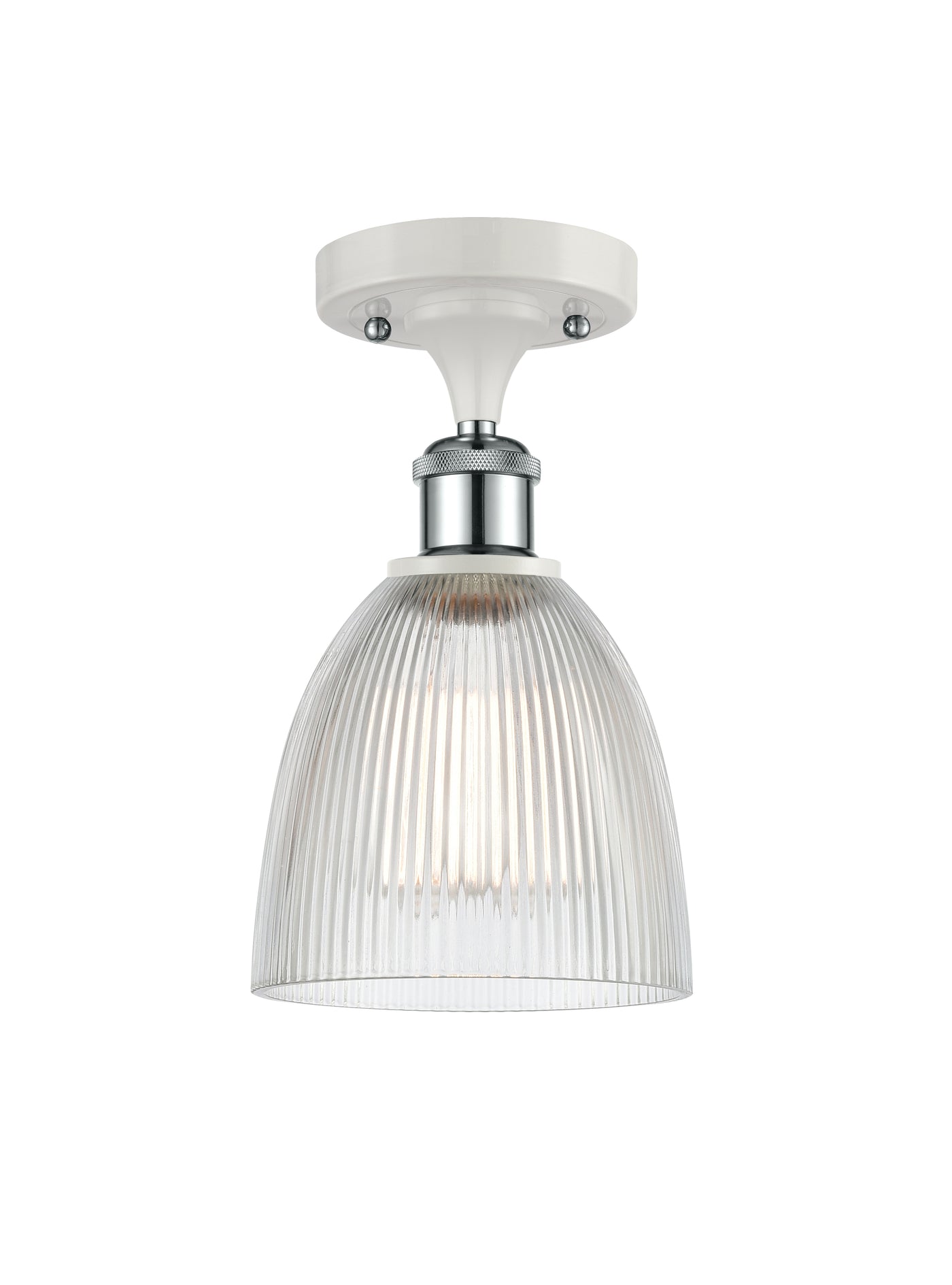 Ballston Semi-Flush Mount White Polished