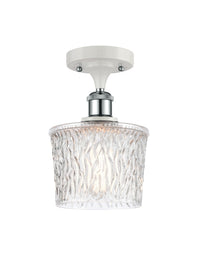 Ballston Semi-Flush Mount White Chrome