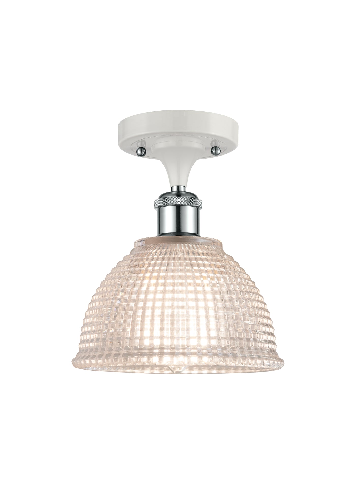 Ballston Semi-Flush Mount White Chrome