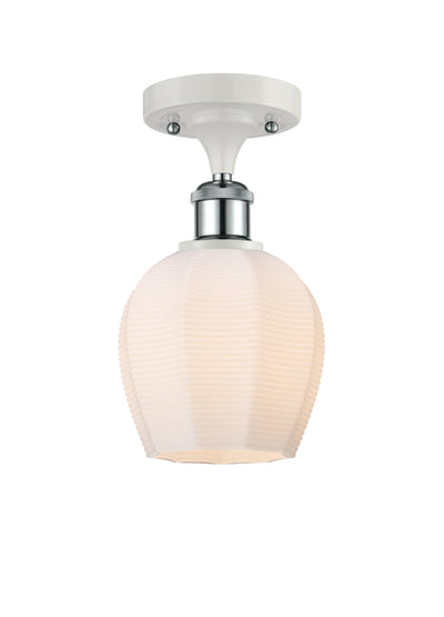 Ballston Semi-Flush Mount White Chrome
