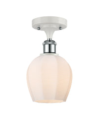 Ballston Semi-Flush Mount White Chrome