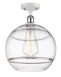Ballston Semi-Flush Mount White Chrome