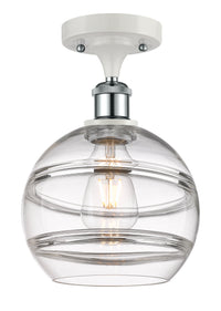 Ballston Semi-Flush Mount White Chrome