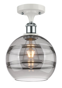 Ballston Semi-Flush Mount White Chrome