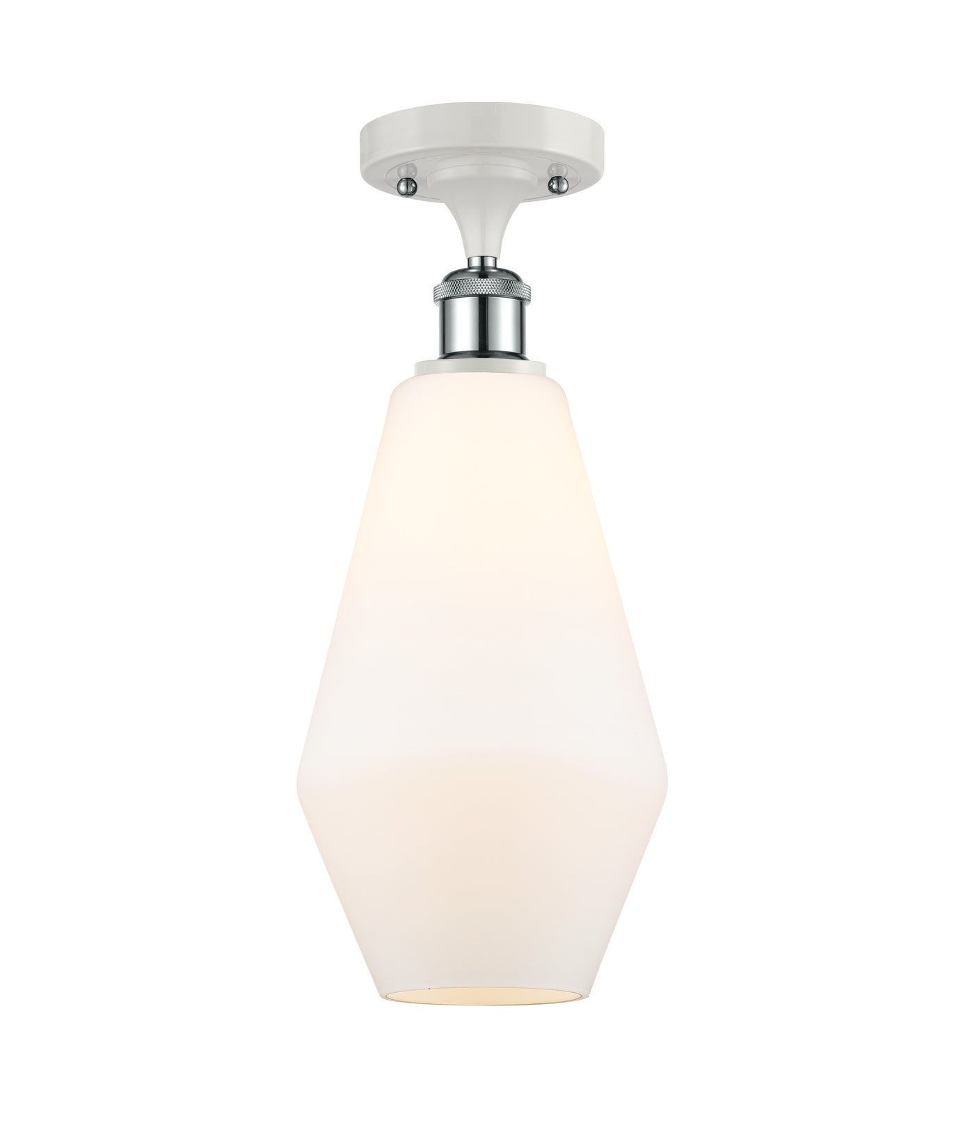 Ballston Semi-Flush Mount White Chrome