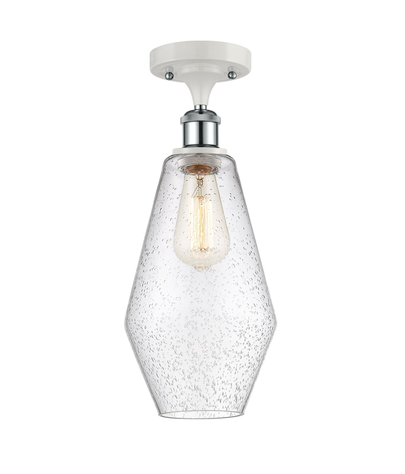 Ballston Semi-Flush Mount White Chrome