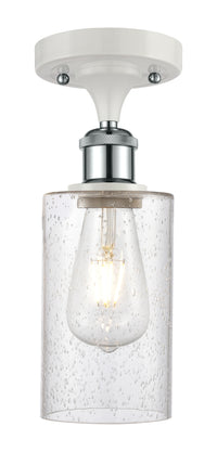 Ballston Semi-Flush Mount White Glass Chrome