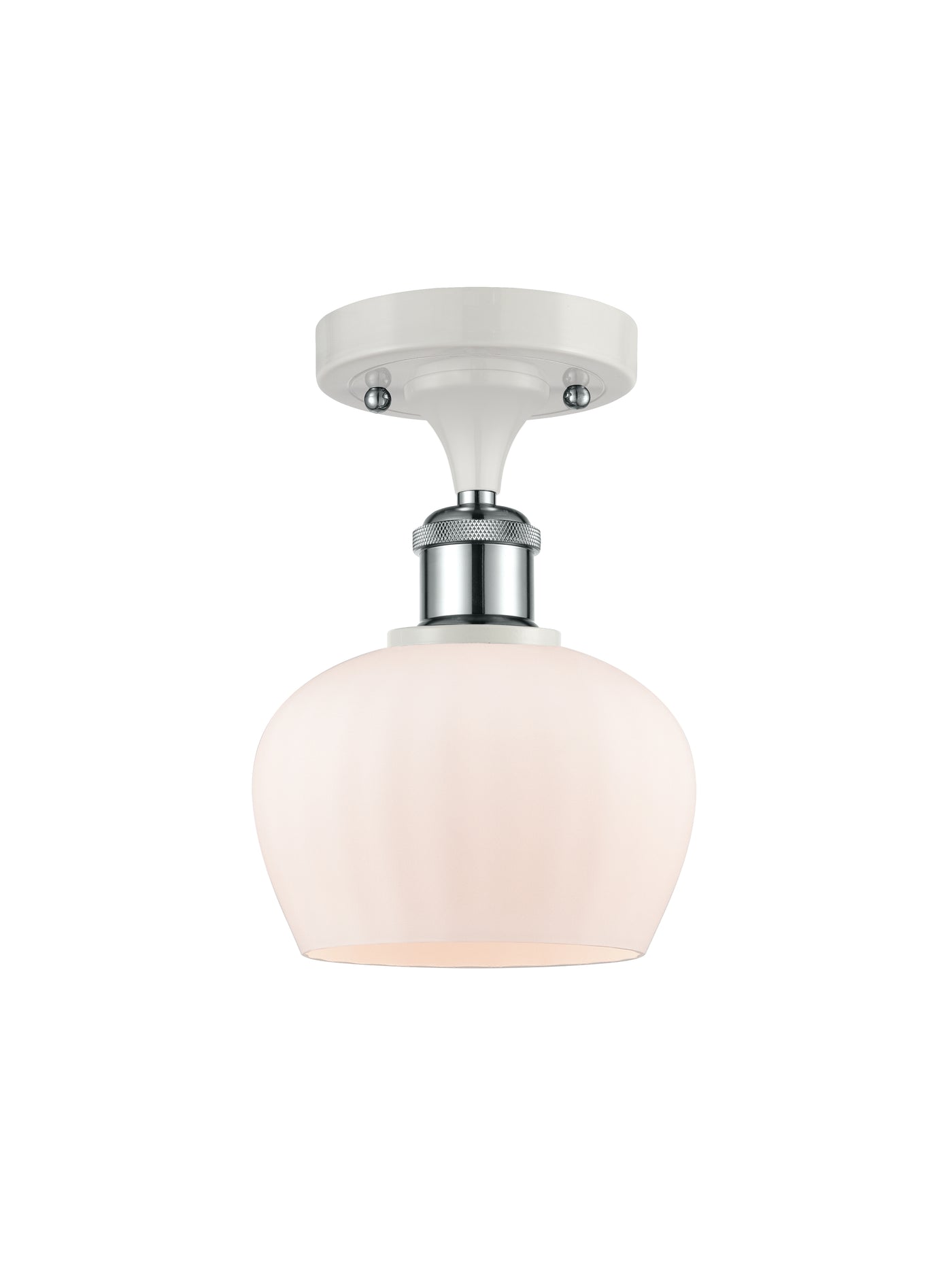Ballston Semi-Flush Mount White Chrome