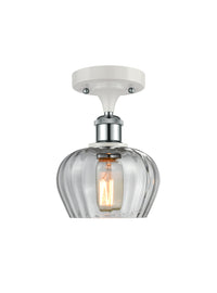 Ballston Semi-Flush Mount White Chrome