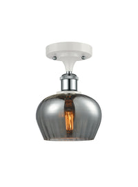 Ballston Semi-Flush Mount White Chrome