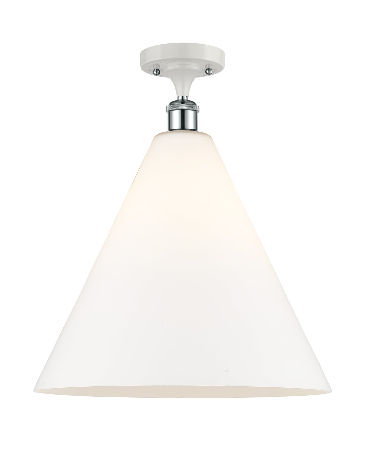 Ballston Semi-Flush Mount White Chrome