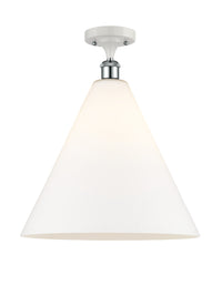 Ballston Semi-Flush Mount White Chrome