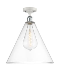 Ballston Semi-Flush Mount White Chrome