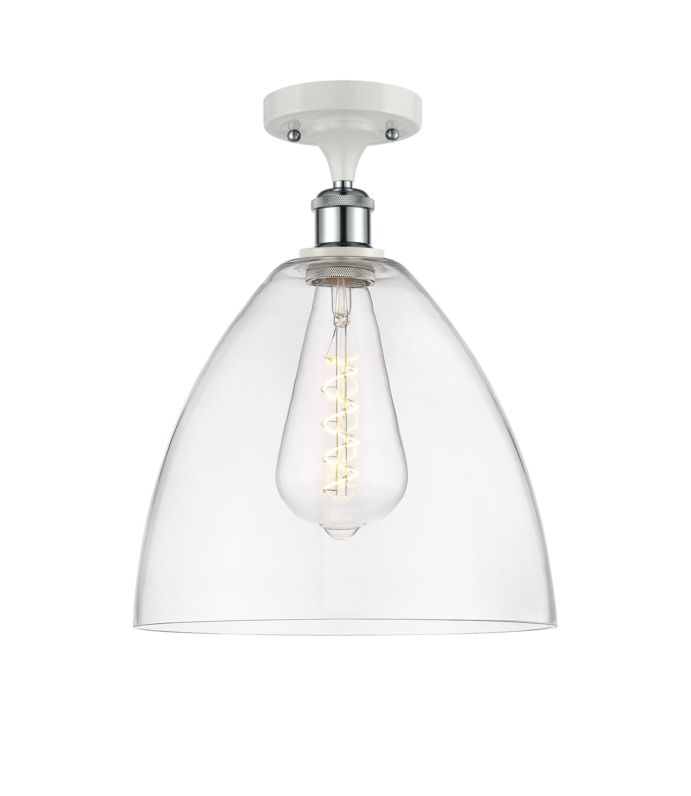 Ballston Semi-Flush Mount White Finish