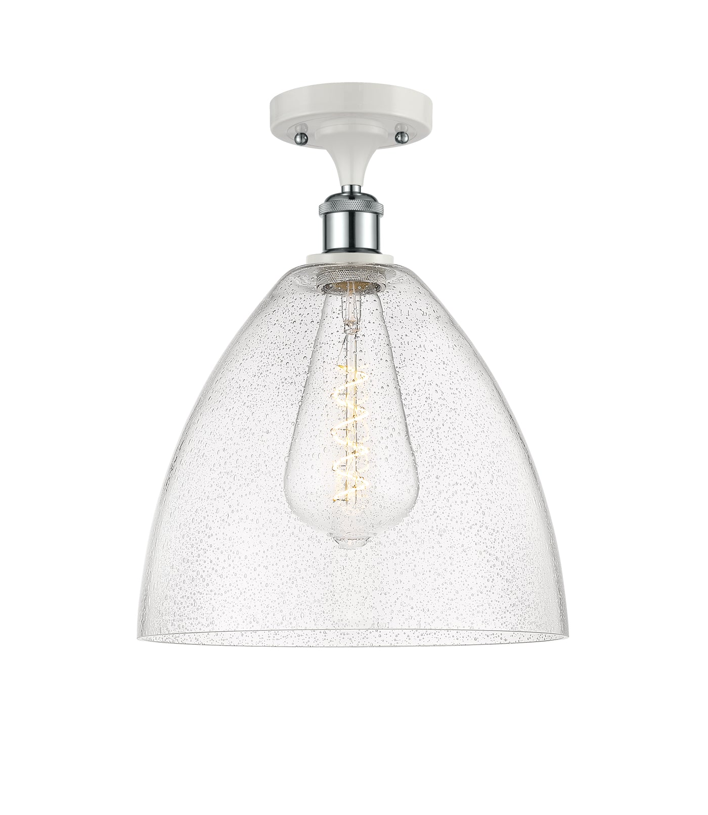 Ballston Semi-Flush Mount White Finish