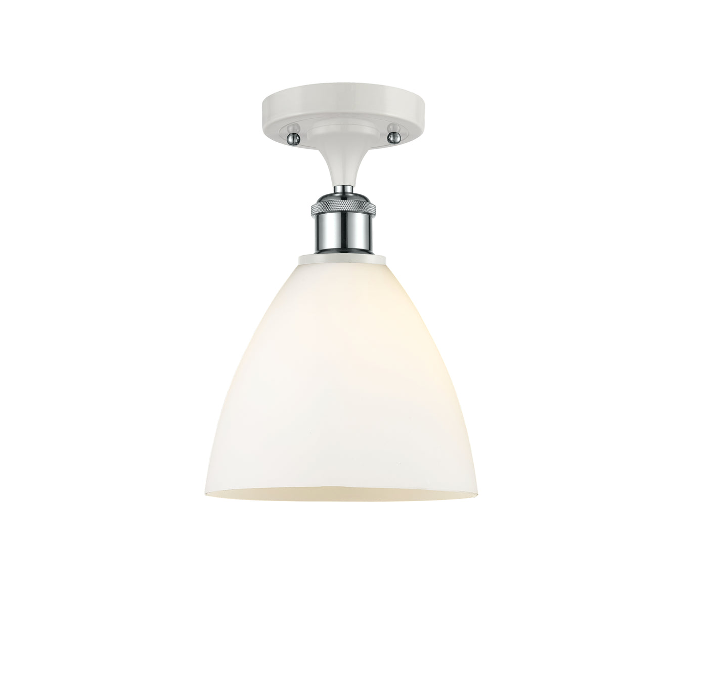 Ballston Semi-Flush Mount Cast Brass Chrome